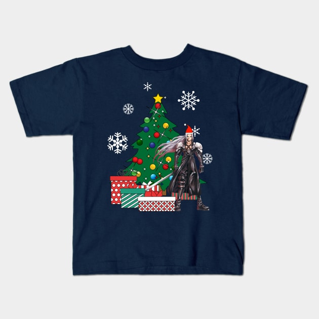 Sephiroth Around The Christmas Tree Final Fantasy Kids T-Shirt by Nova5